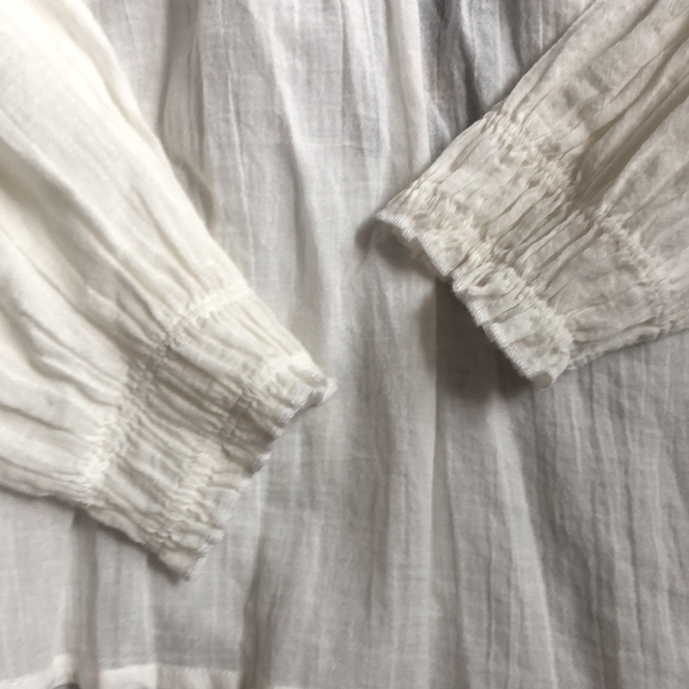 Frye Boho-Chic White Cotton Blouse - Picture 4 of 7